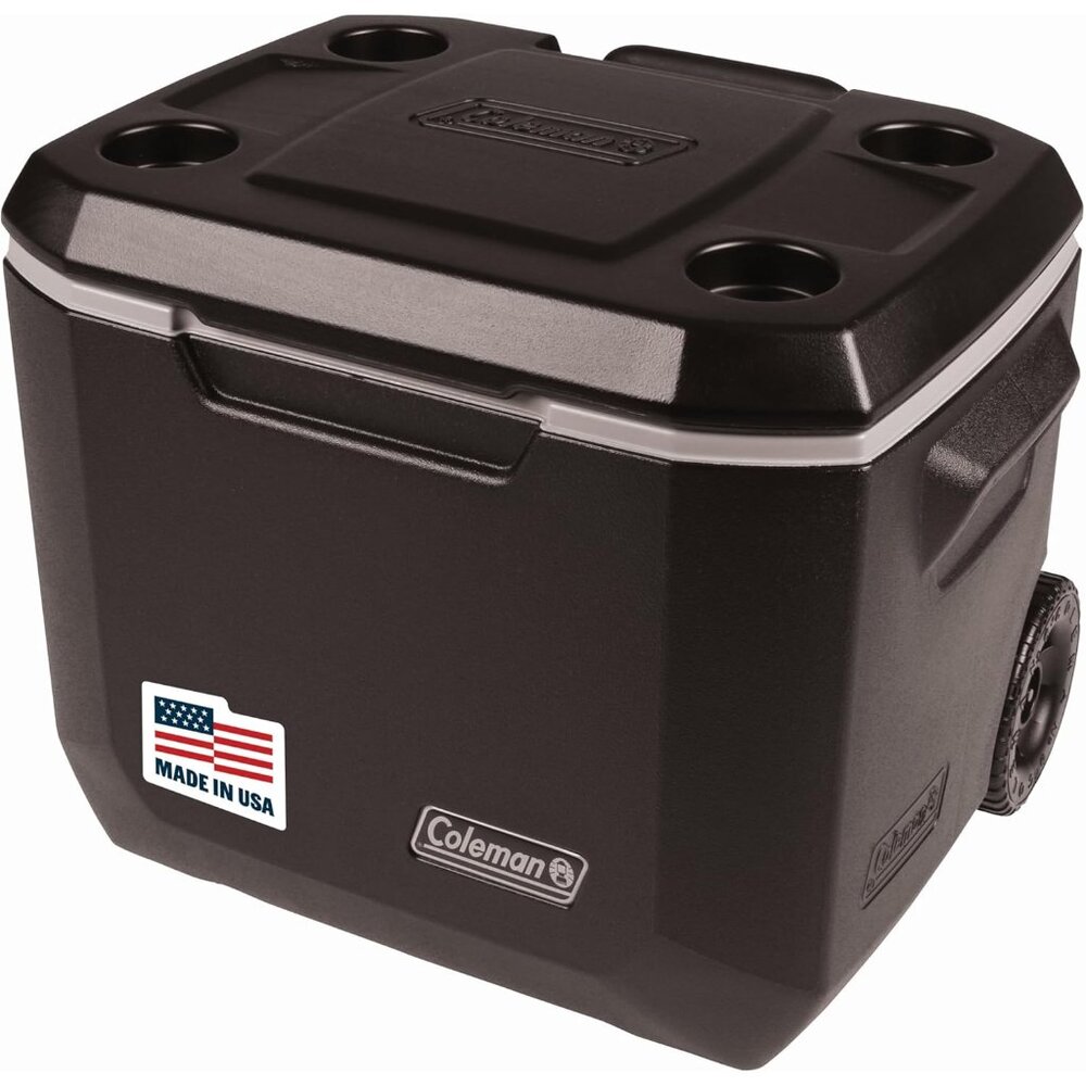 Xtreme 50qt Rolling Cooler with Wheels, Extra-Walled Insulation Keeps Ice up to